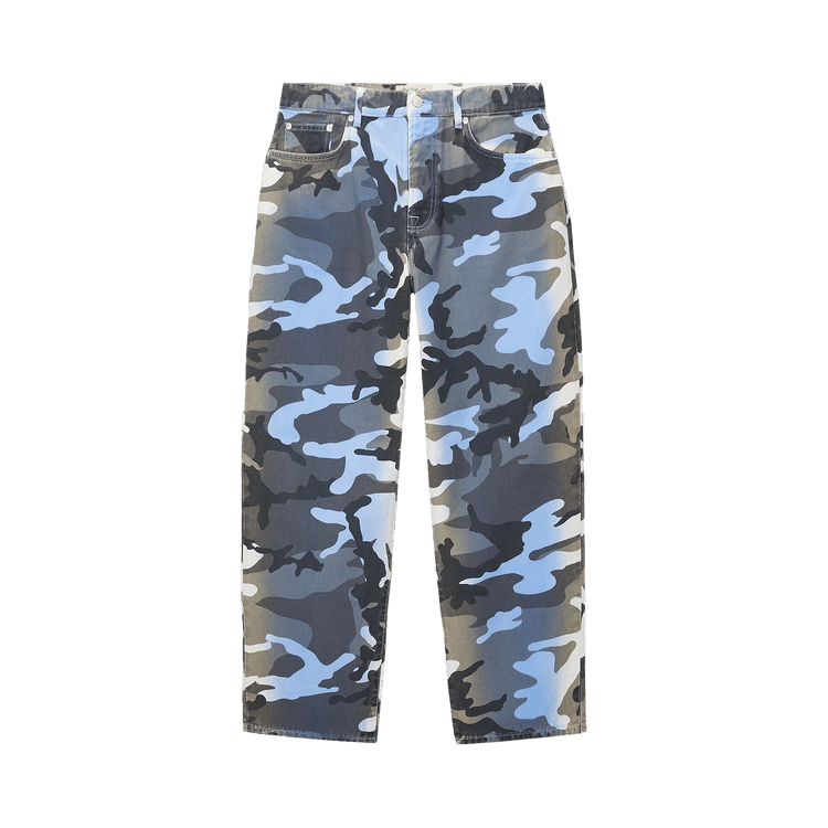 新入荷 Buy Stussy Camo 'Blue Jean Ol' Big Canvas Dye Spray パンツ