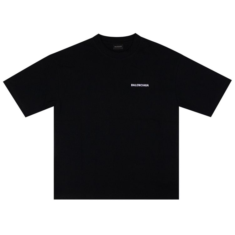 Buy Balenciaga Logo T-Shirt 'Black' - 612966 TIVG51 070 | GOAT