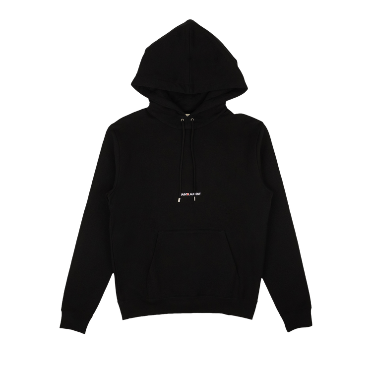 Saint laurent box logo hoodie hotsell