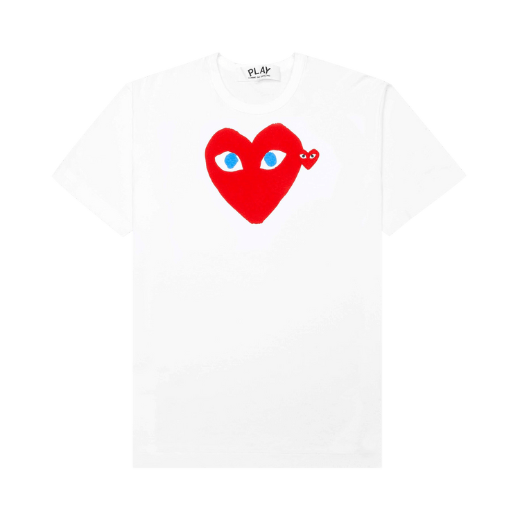 Buy Comme des Garçons PLAY Blue Eyes Red Heart T-Shirt