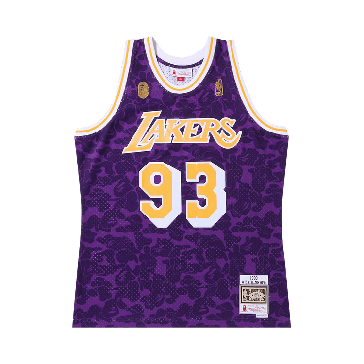 国内外の人気 Buy BAPE 'Purple Jersey Lakers Angeles Los Ness & Mitchell x トップス
