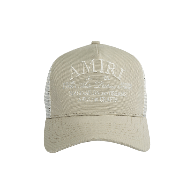 Buy Amiri Arts District Trucker Hat 'Stone Grey' - AW23MAH023 STON