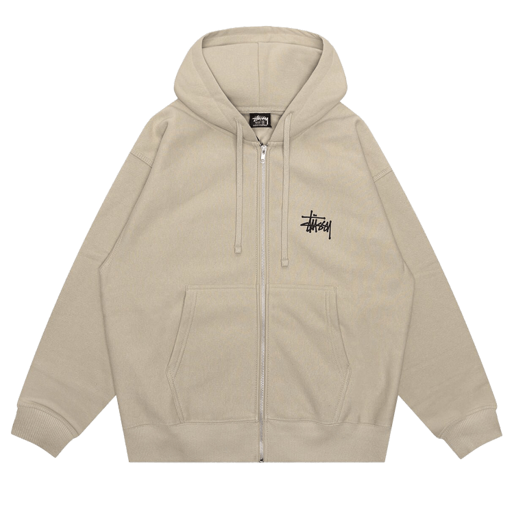Buy Stussy Basic Zip Hoodie 'Khaki' - 1974870 KHAK | GOAT