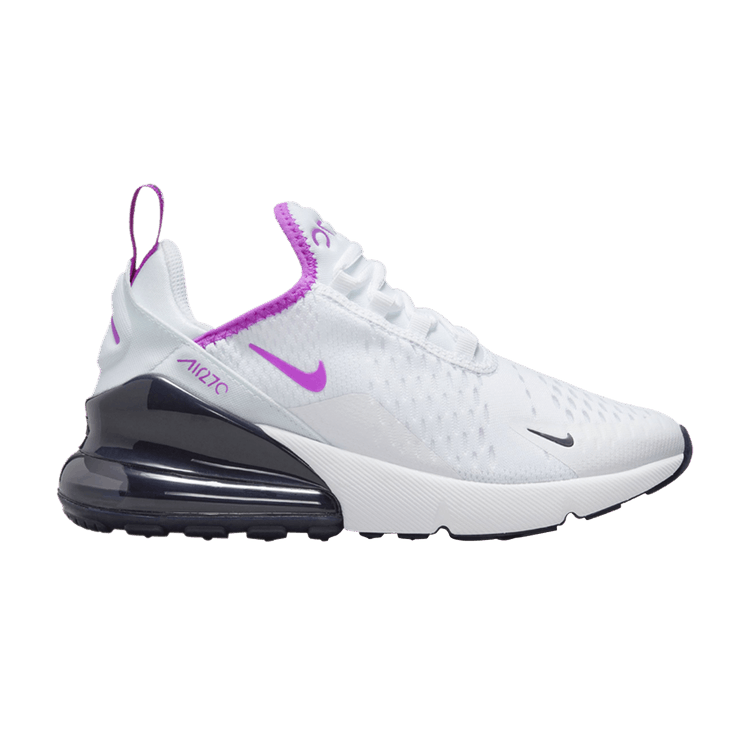 ゆめ Nike Air Max 270 GS black white vivid purple 943345-044