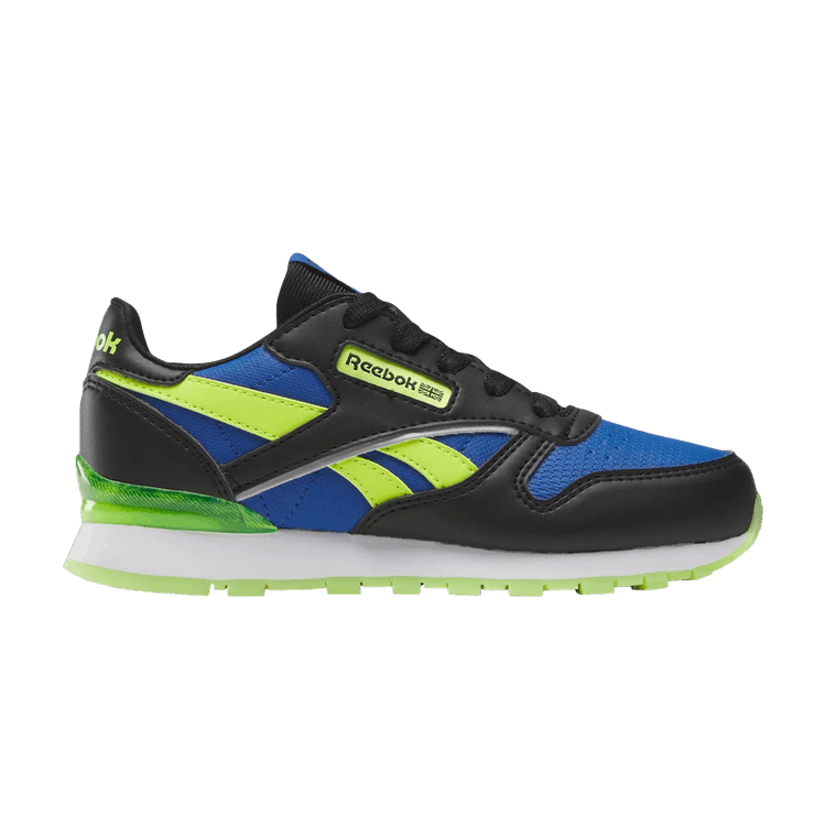 Classic Leather Step 'n' Flash Little Kid 'Black Laser Lime'