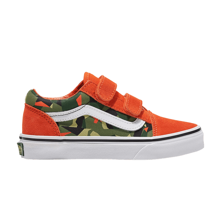 Slip-On V Kids 'Geo Camo Orange'