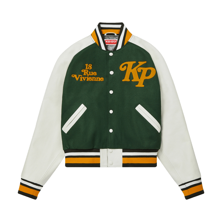 Kenzo By Verdy Varsity Jacket Dark Khaki Culture Circle