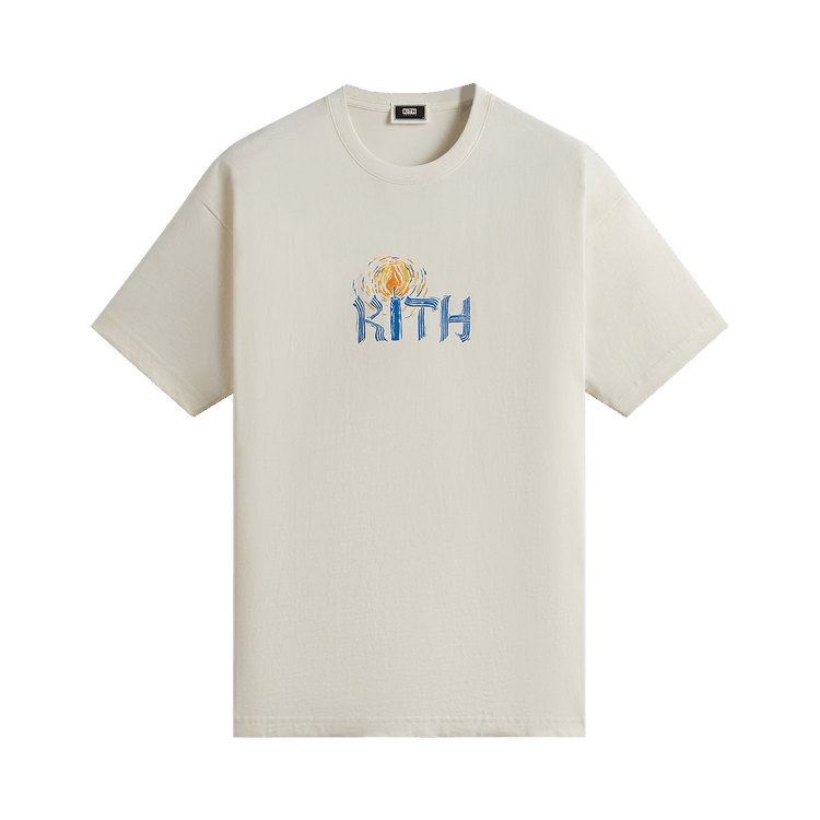 ☆ KITH TREATS Hanukkah ornamental tee Tシャツ ☆ Kith Treats Hanukkah Shamash Tee Sandrift T-Shirt Men's Size