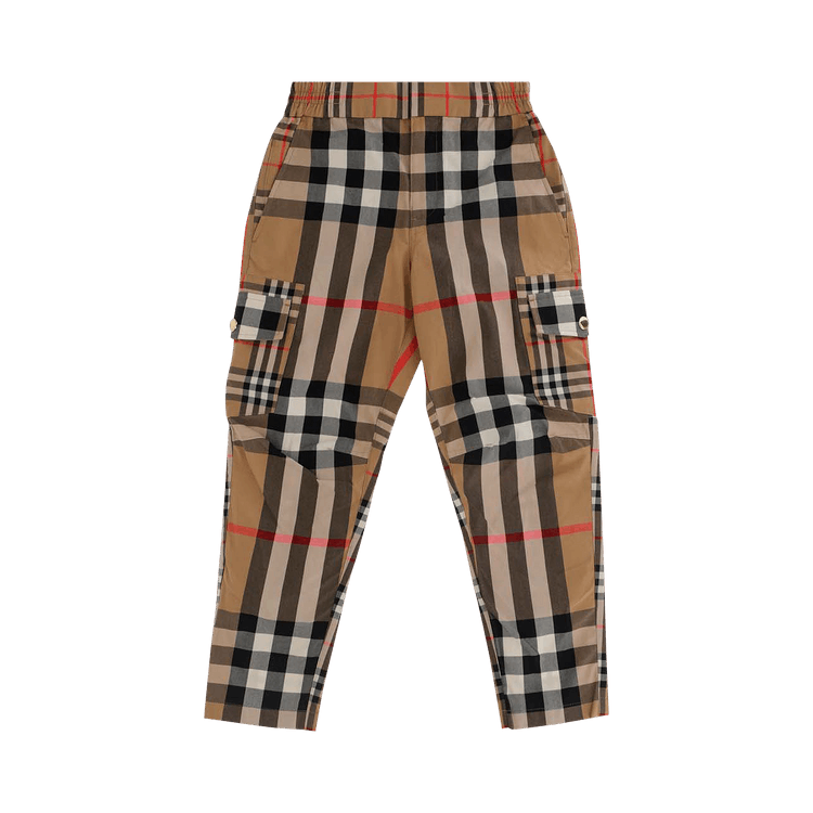 Buy Burberry Kids Mixed Vintage Check Cargo Trousers