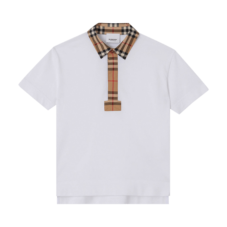 Burberry Kids Vintage Check Polo Shirt White Culture Circle