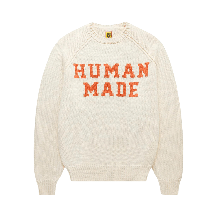 Buy Human Made Bear Raglan Knit Sweater 'White' - HM25CS001 WHIT | GOAT IT