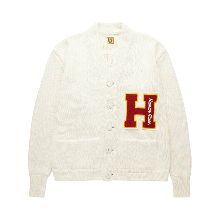 おすすめネット Buy Human HM25CS003 - 'White' Cardigan Knit Gauge Low Made トップス