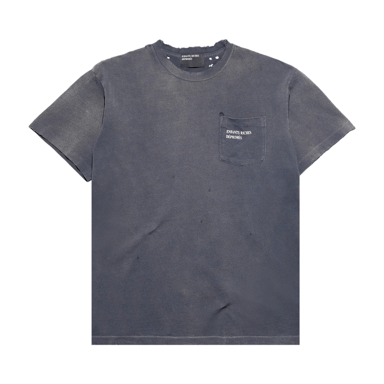 Buy Enfants Riches Déprimés Thrashed Logo Pocket Tee 'Worn Black