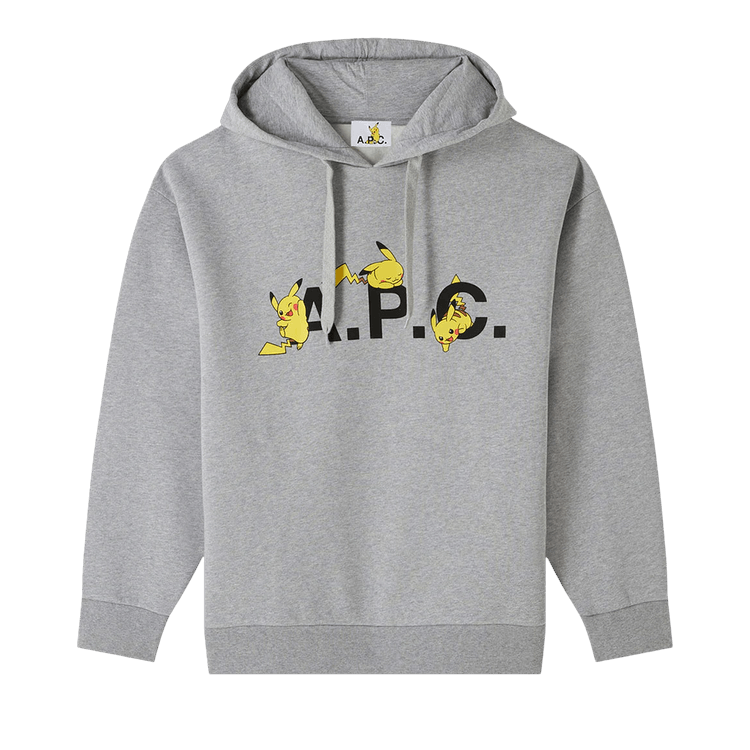 Buy A.P.C. x Pokémon Pikachu Hoodie 'Heather Pale Grey