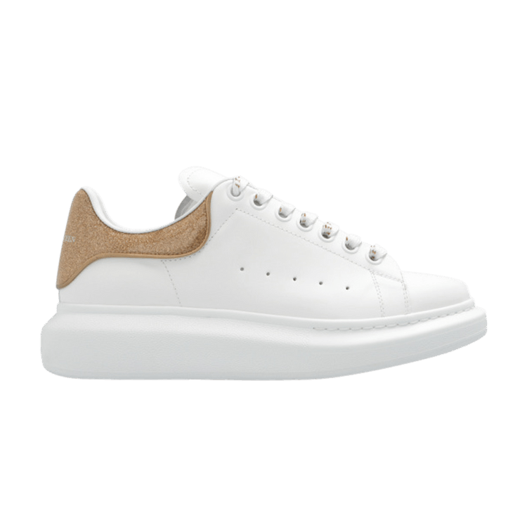 Alexander Mcqueen Wmns Oversized Sneaker White Rose Gold Glitter Culture Circle
