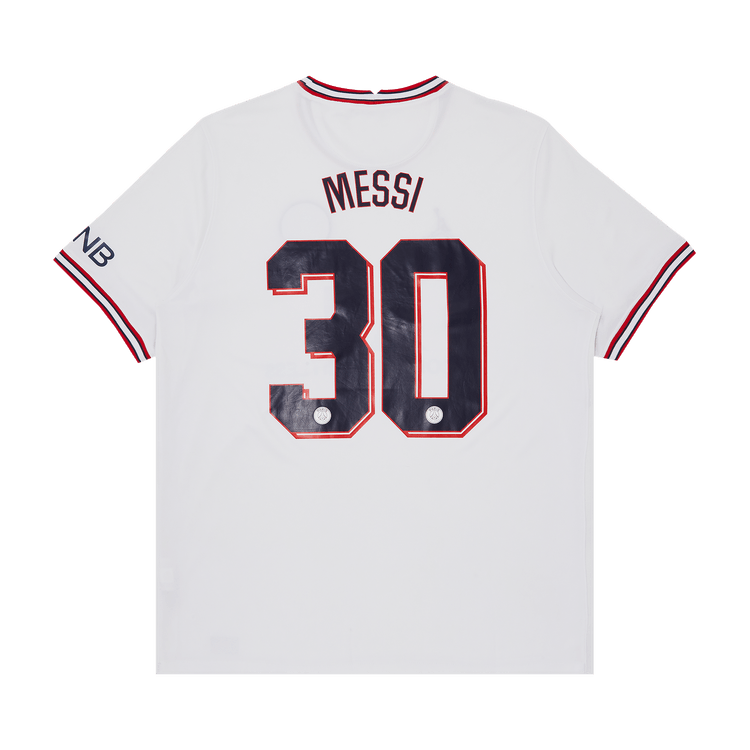 white psg messi jersey