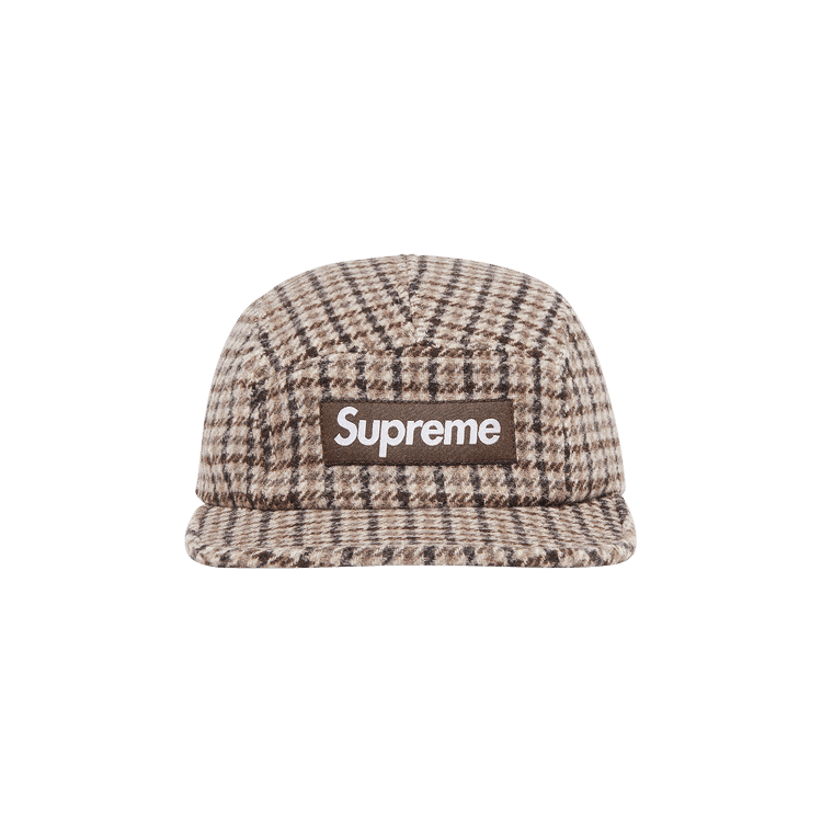 Buy Supreme Houndstooth Wool Camp Cap 'Tan' - FW23H102 TAN