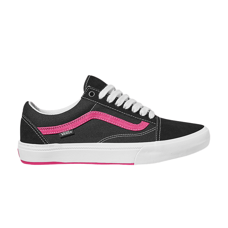 Neon pink and black vans best sale