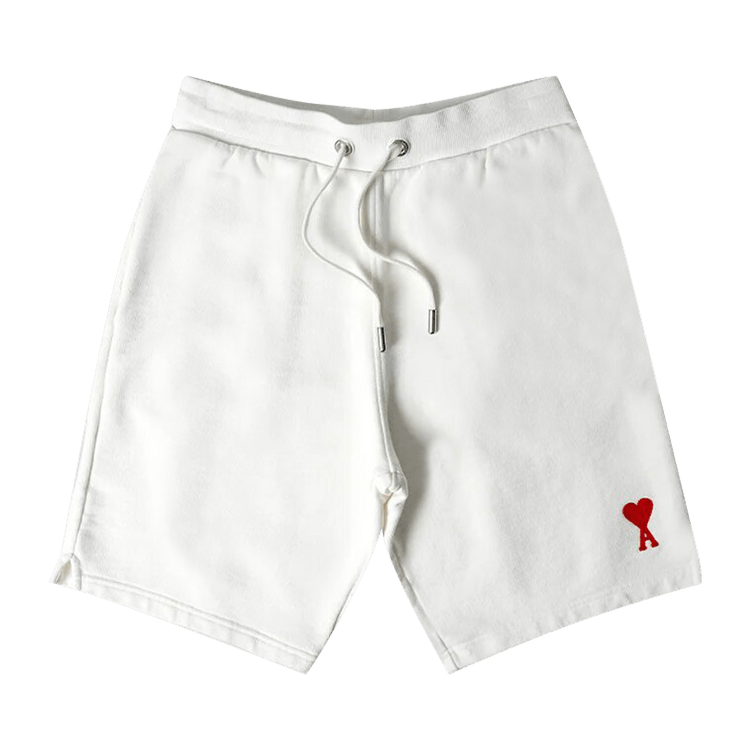 Buy Ami Heart Logo Shorts 'White' - US0604 747 175 | GOAT