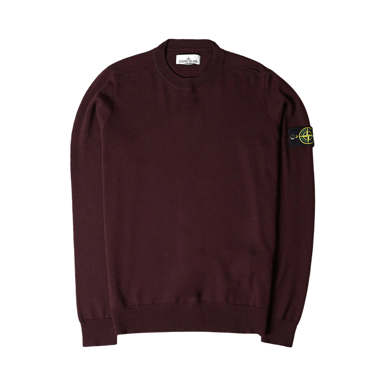 Burgundy stone island sweatshirt on sale