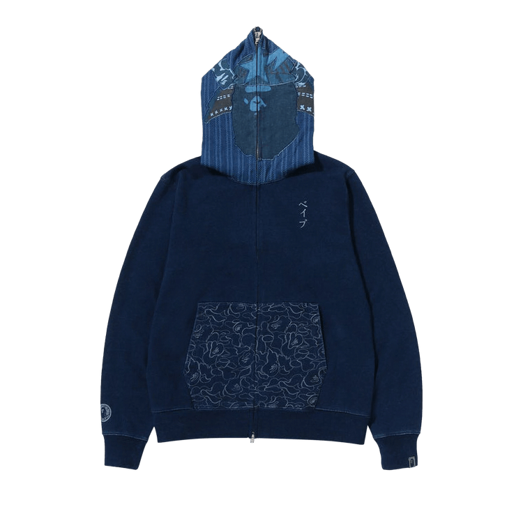 Bape hotsell indigo hoodie