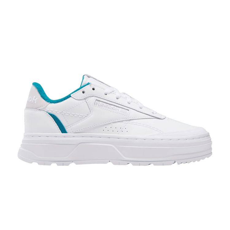 Wmns Club C Double Geo 'White Seaport Teal'