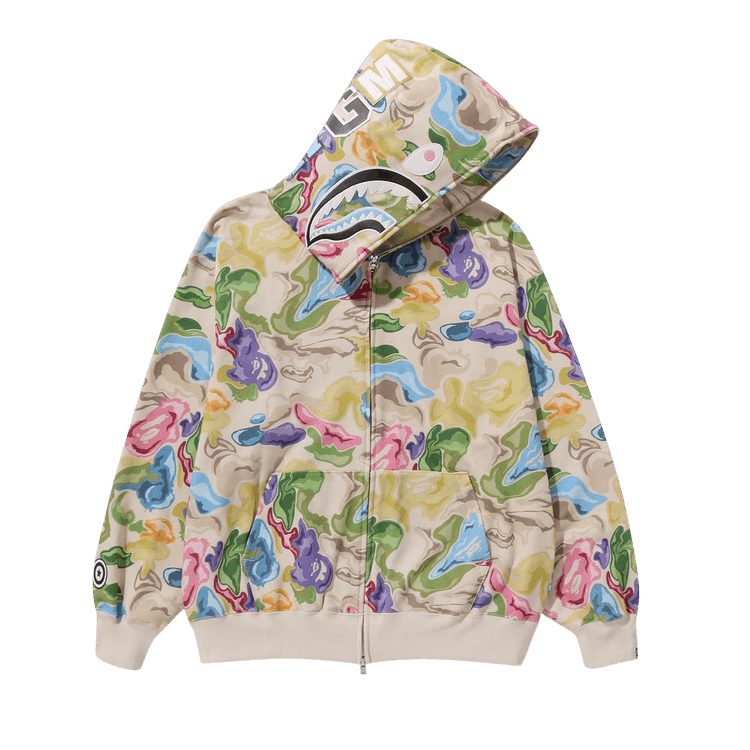 Buy BAPE Art Camo Shark Full Zip Hoodie 'Multicolor' - 1J80 215