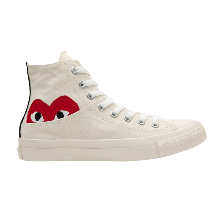 Comme des Garçons PLAY x Chuck Taylor All Star High 'Half Logo - Milk'