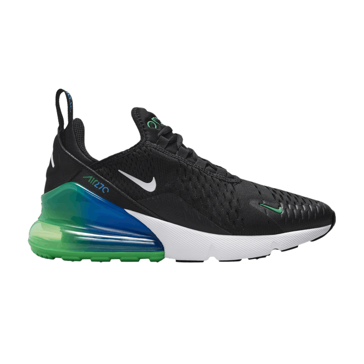 blue and green nike 270