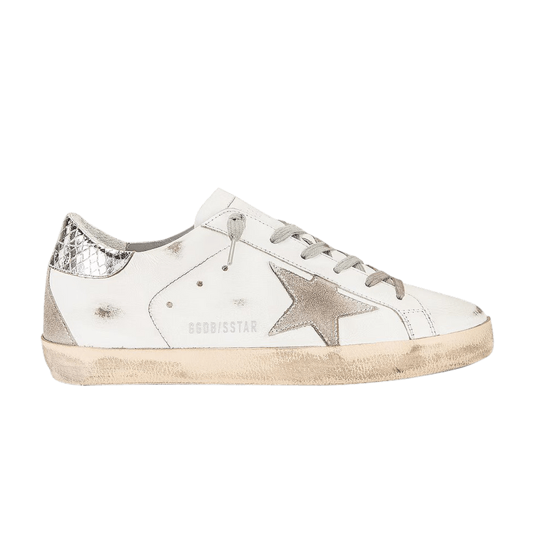 Golden Goose Wmns Superstar Silver Snakeskin Culture Circle