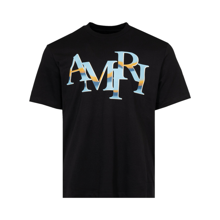 Buy Amiri Staggered Chrome Tee 'Black' - PS24MJL020 BLAC | GOAT
