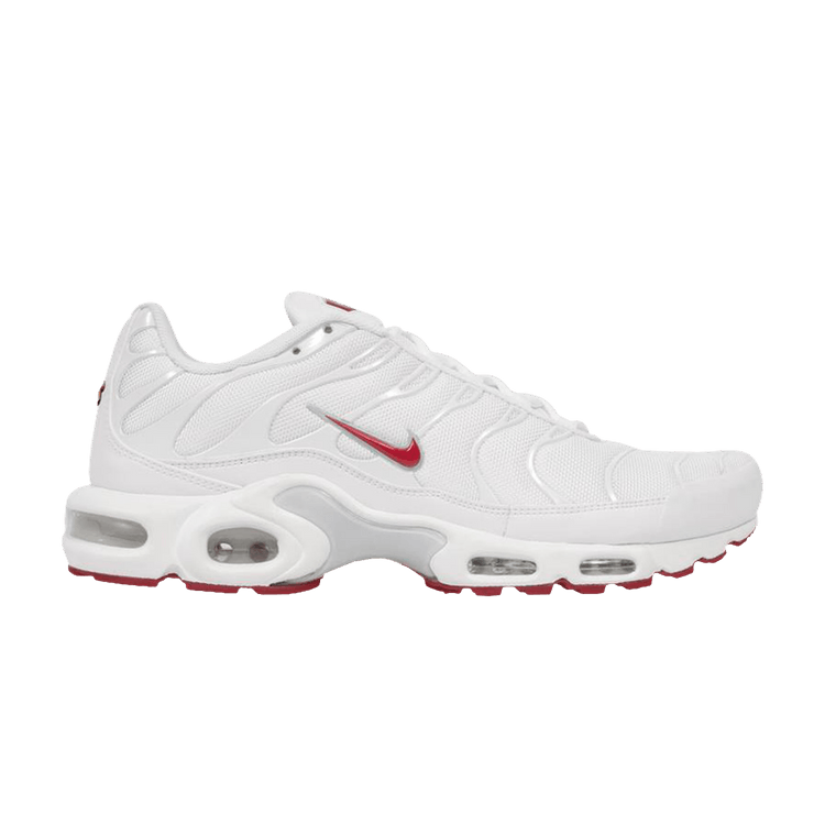 nike air max plus white crimson