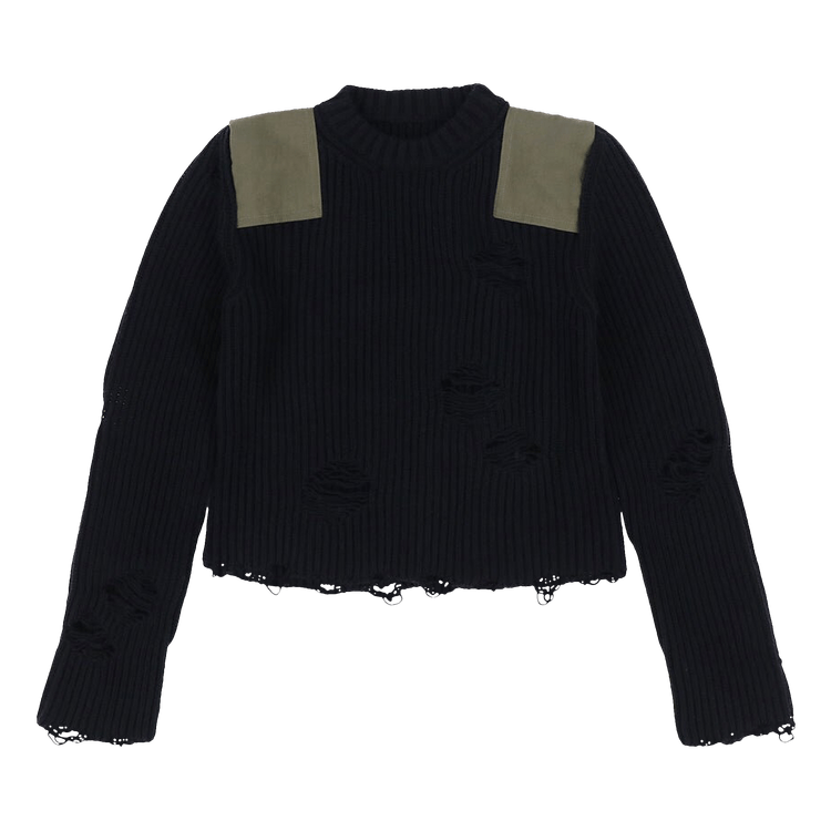 Buy MM6 Maison Margiela Destroyed Knit With Shoulder Patches
