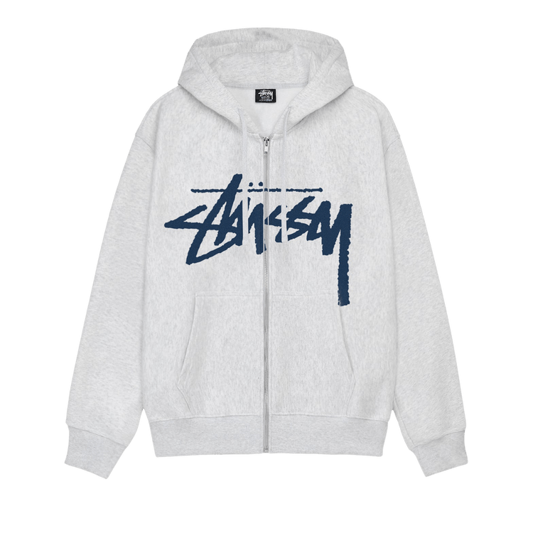 *新作アイテム'SU23* Stussy Stock Logo Zip Hoodie Stussy Stock Logo Zip Hoodie - Grey Heather – Ninetimes