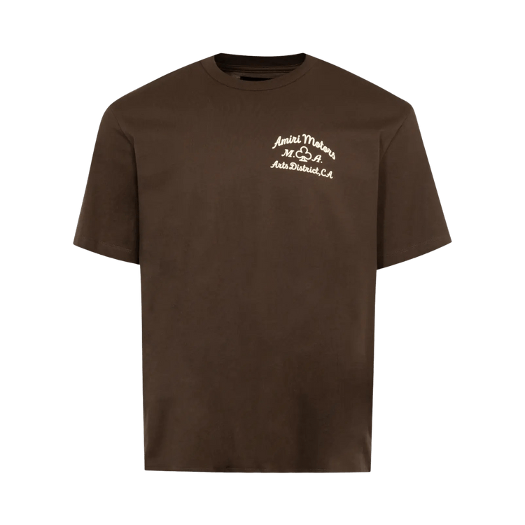 Tシャツ・カットソー Amiri Dark brown leather t-shirt T-shirt Amiri Brown size S International in Cotton - 47575013