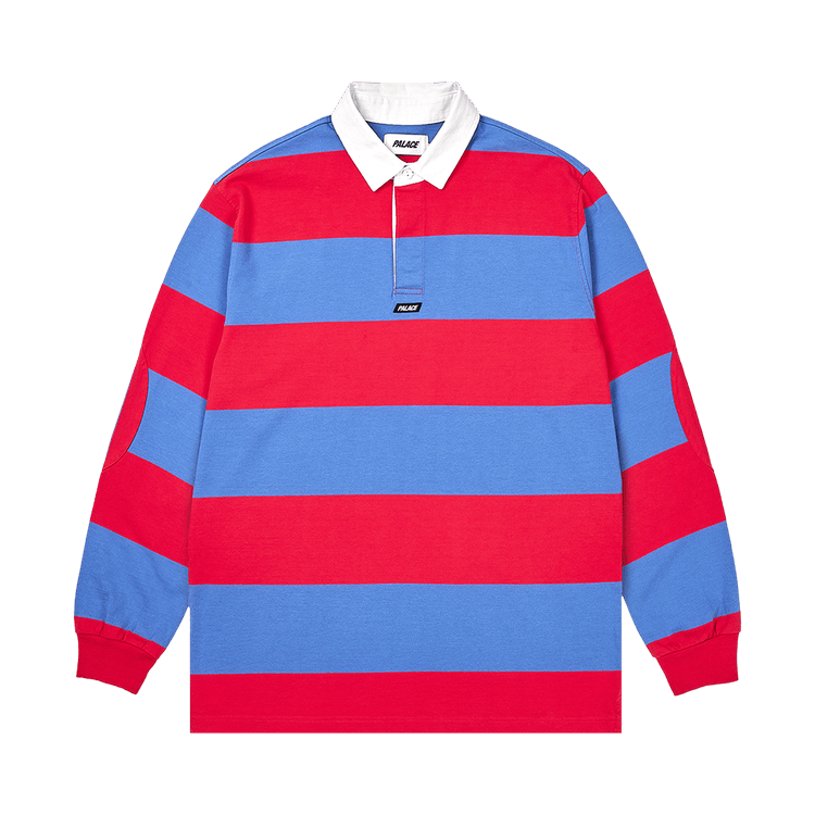 Buy Palace Elbow Stripe Rugby 'Blue/Red' - P26ES010 | GOAT