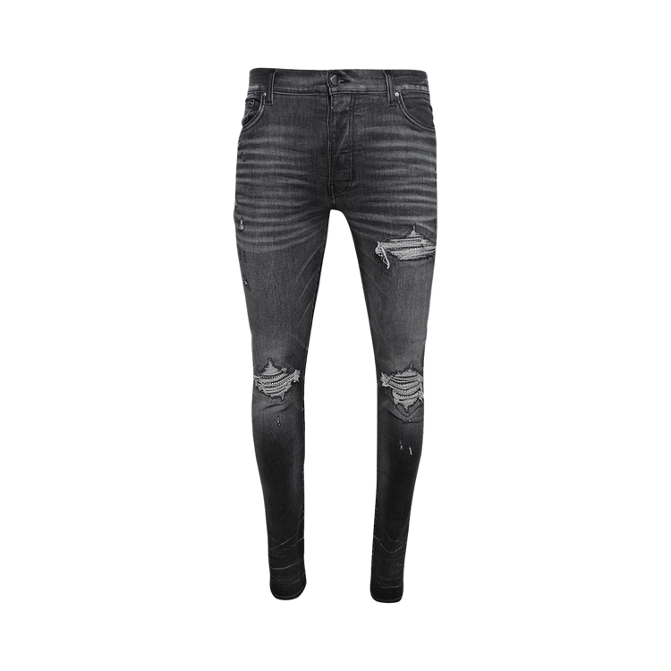 AMIRI MX1 LEATHER JEAN STORM GREY 30国内正規 Amiri Mx1 Leather Skinny Jean in Storm Grey | FWRD