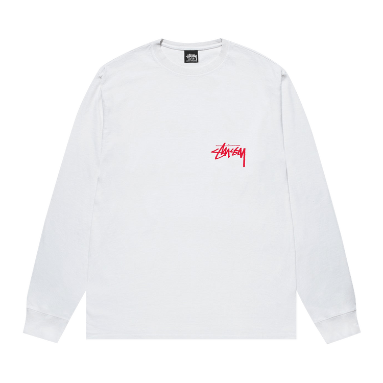 Buy Stussy Beat Crazy Long-Sleeve Tee 'White' - 1995006 WHIT