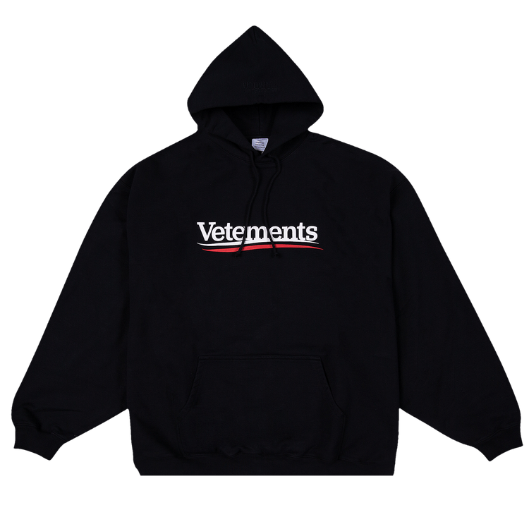 Buy Vetements Campaign Logo Hoodie 'Black' - UE64HD440B BLAC | GOAT