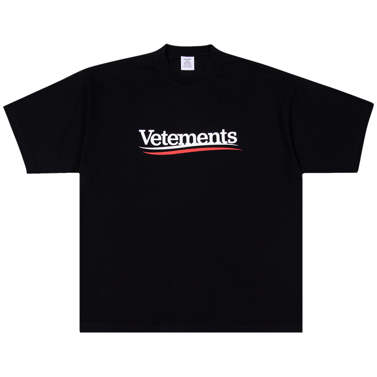 Buy Vetements Campaign Logo T-Shirt 'Black' - UE64TR440B BLAC | GOAT