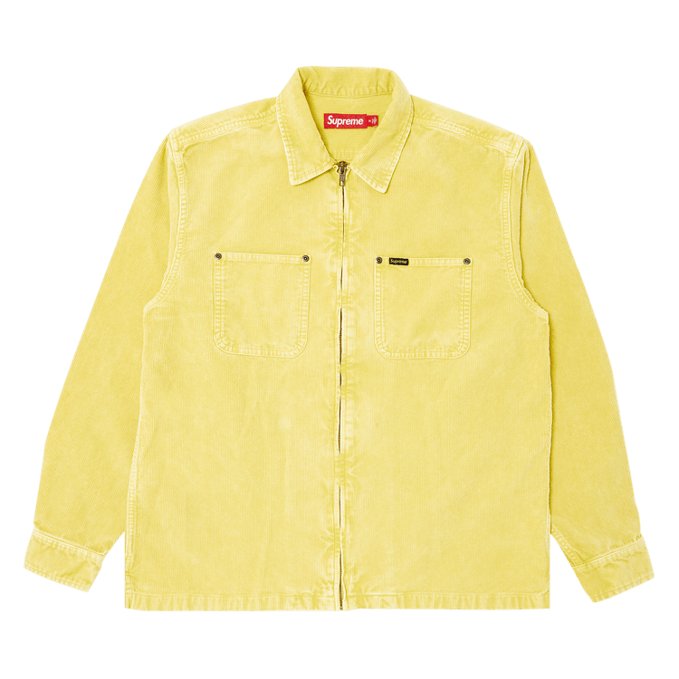 Buy Supreme Washed Corduroy Zip Up Shirt 'Yellow' - SS24S27 YELLOW