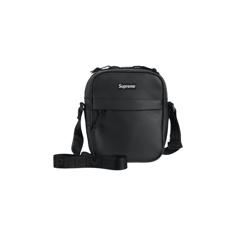 Buy Supreme Leather Shoulder Bag 'Black' - FW23B17 BLACK | GOAT