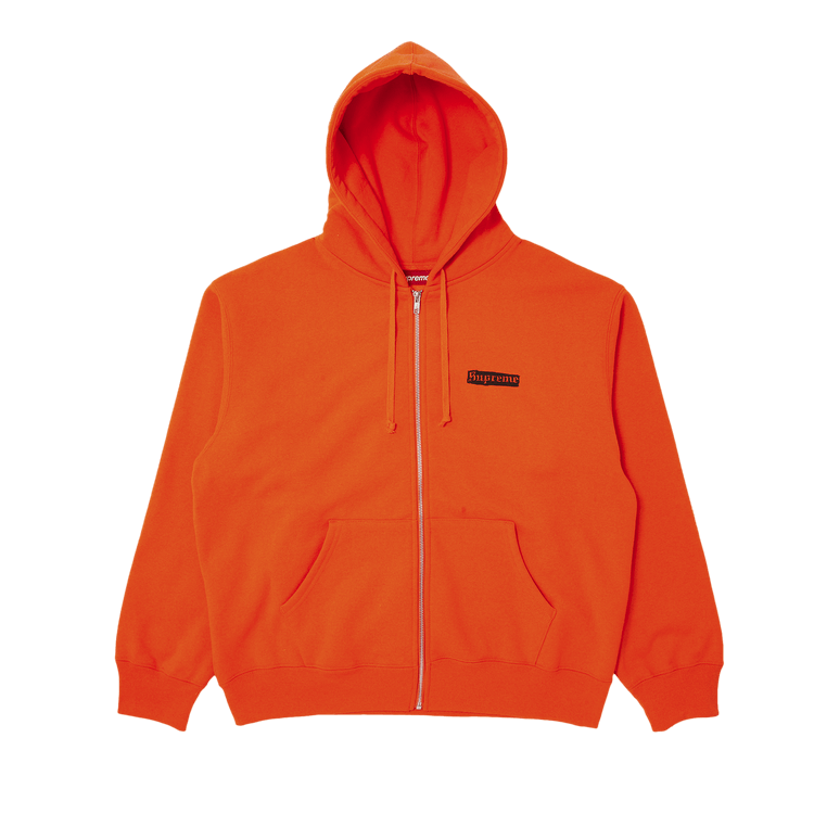 Buy Supreme Spread Zip Up Hooded Sweatshirt 'Bright Orange 