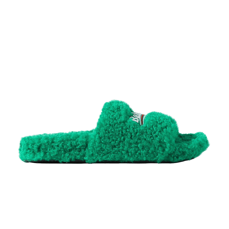Buy Balenciaga Wmns Furry Slides 'Green' - 654261 W2DO1 3060 | GOAT