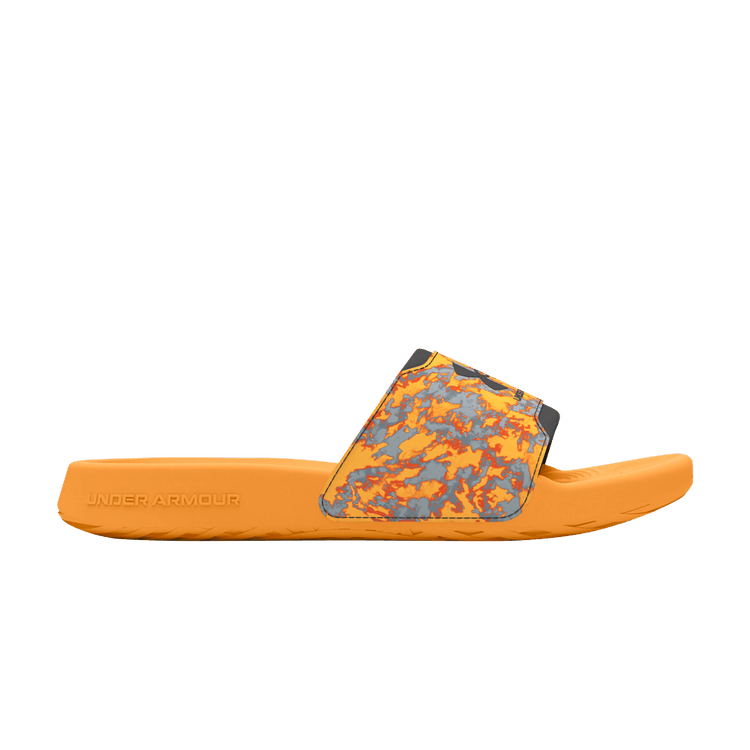 Orange under armour slides cheap