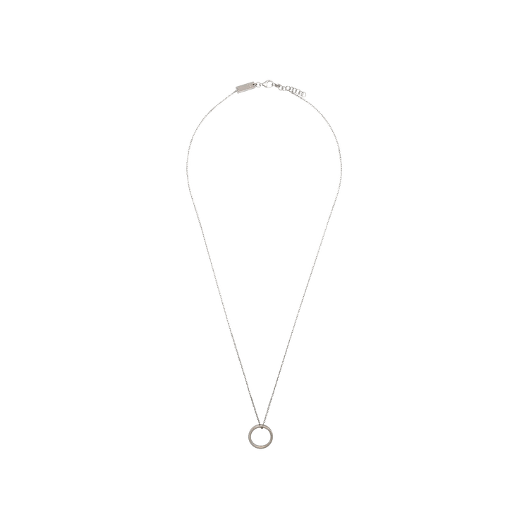 Buy MM6 Maison Margiela Pendant Logo Ring Necklace 'Silver