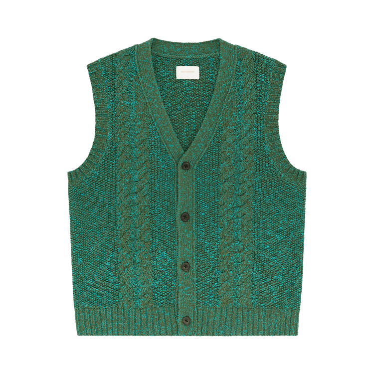 Buy Aimé Leon Dore Cable Knit Vest 'Green Marl' - SS24KS013 GREE