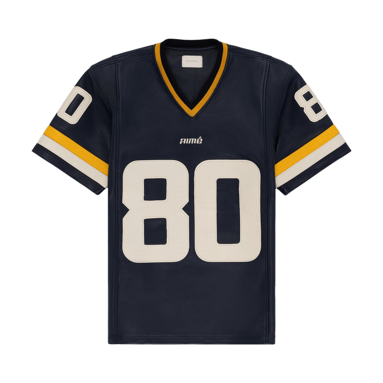 Buy Aimé Leon Dore Leather Team Football Jersey 'Navy Blazer