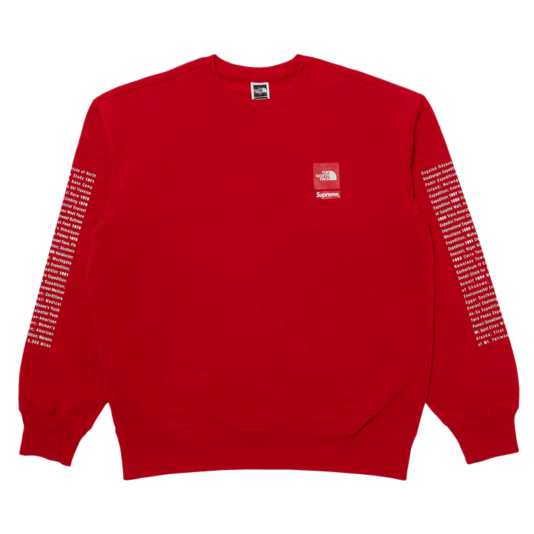 supreme × NORTH FACE】コラボ トレーナー 赤 XL - メルカリ