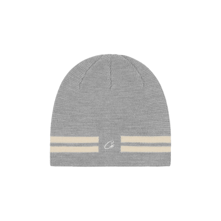 KNIT STRIPE BEANIE V2 [BLACK / CREAM]